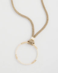 Chico's | Large Open Pendant Necklace/ Neutral