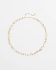 Chico's | Goldtone Tennis Necklace/ Gold