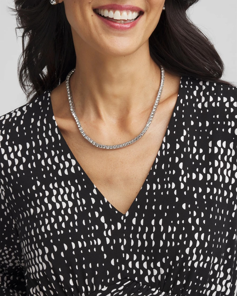 Chico's | Silver Tennis Necklace/ Silver