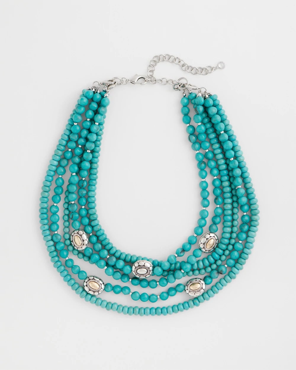 Chico's | Turquoise Multistrand Bib Necklace/ Turquoise