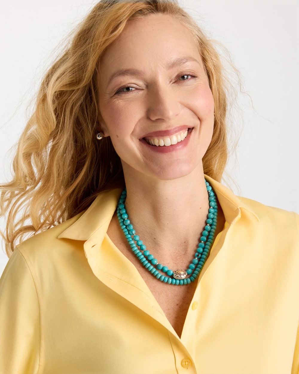 Chico's | Turquoise Multistrand Bib Necklace/ Turquoise