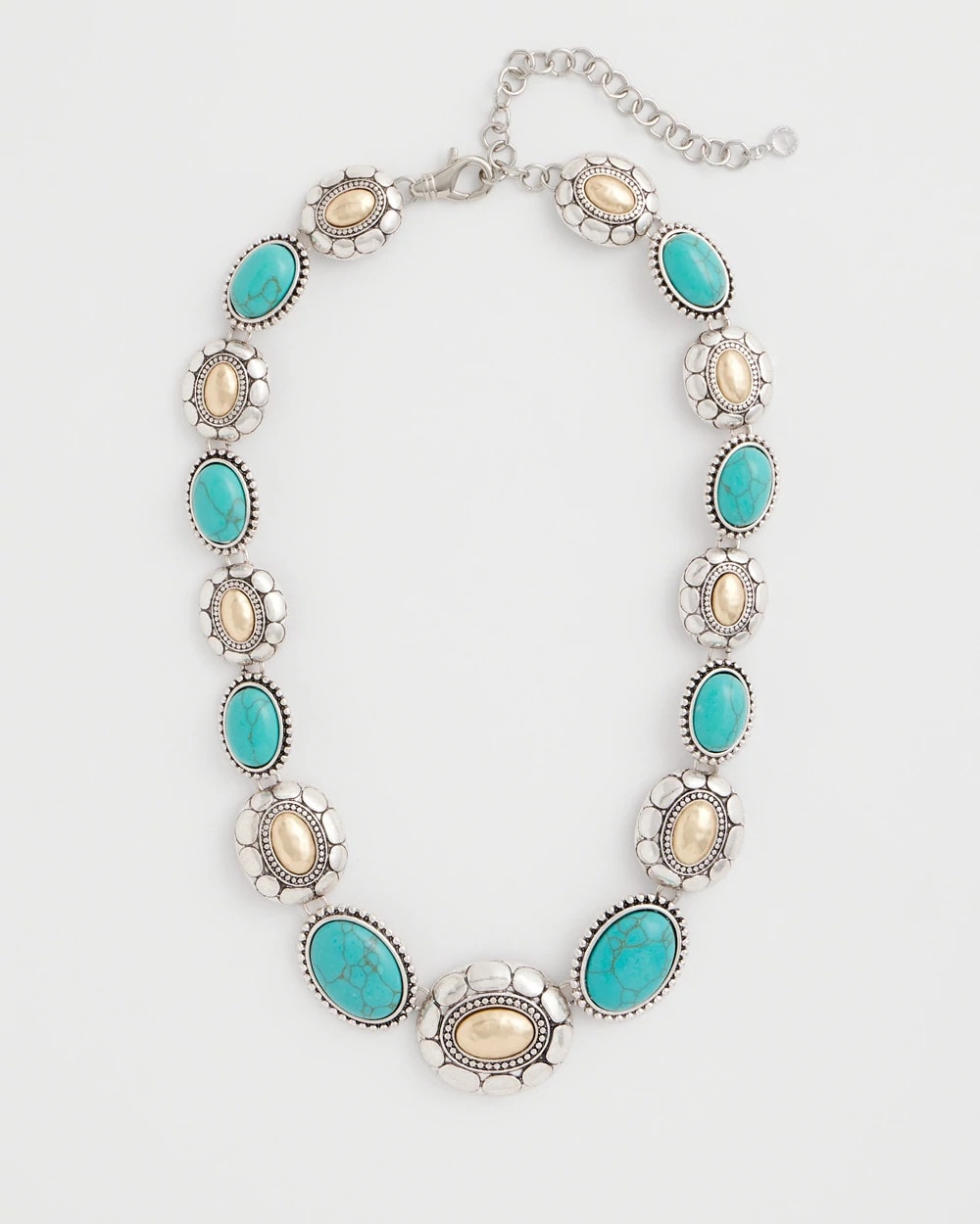 Chico's | Turquoise Mixed Metal Collar Necklace/ Turquoise