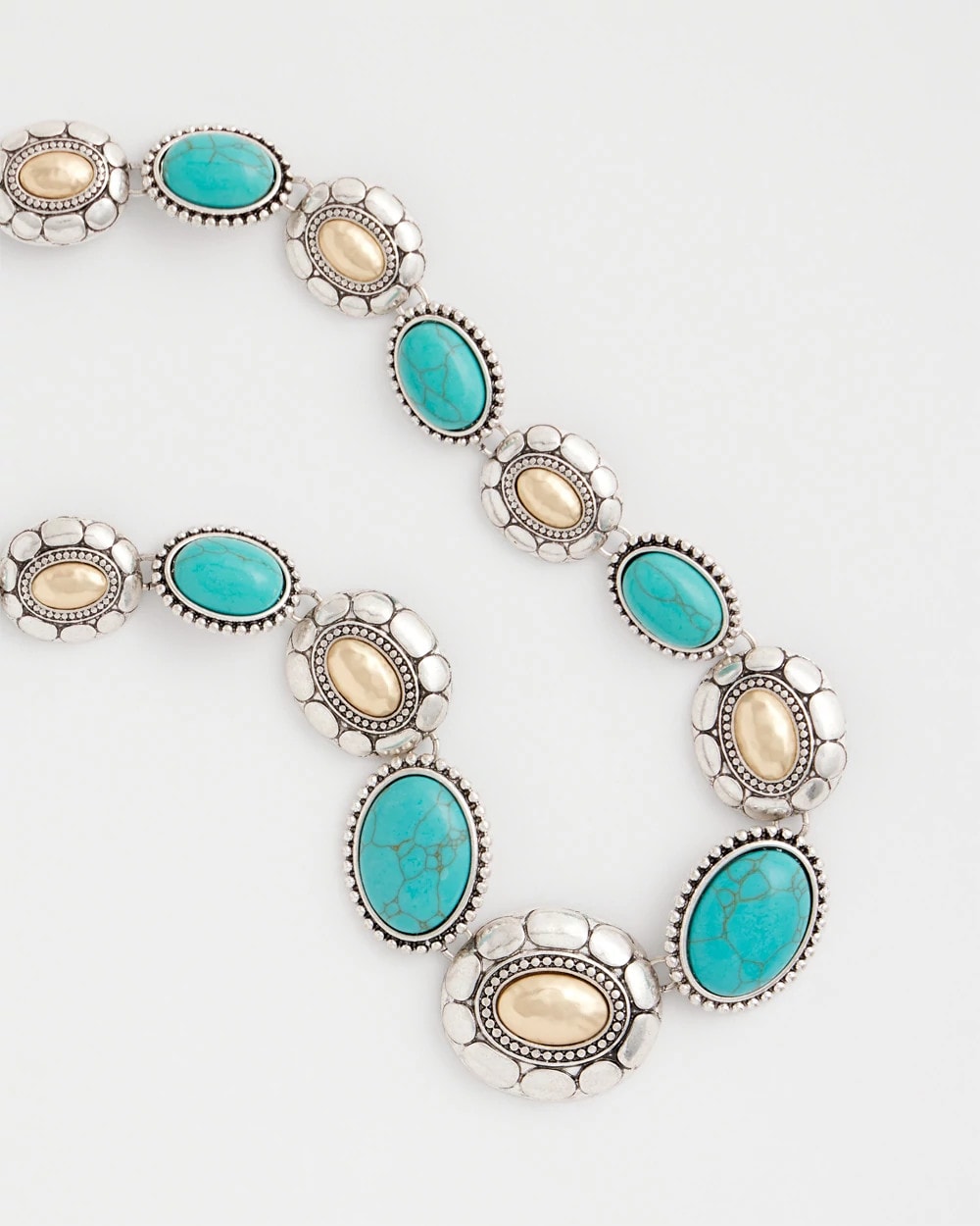 Chico's | Turquoise Mixed Metal Collar Necklace/ Turquoise