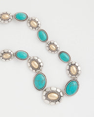 Chico's | Turquoise Mixed Metal Collar Necklace/ Turquoise