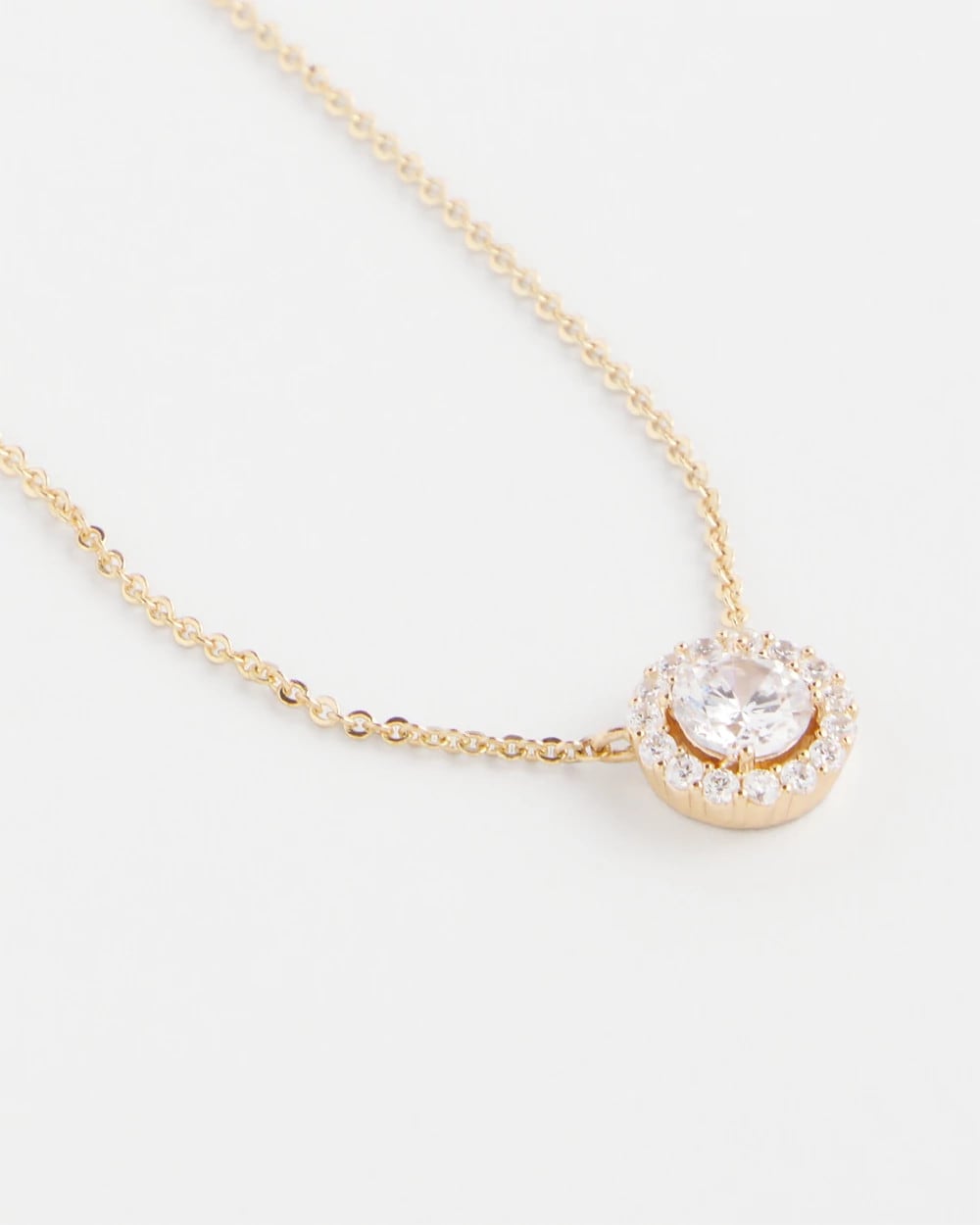 Chico's | Gold Tone Drop Stone Necklace/ Gold