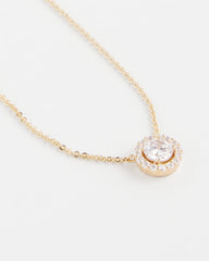 Chico's | Gold Tone Drop Stone Necklace/ Gold