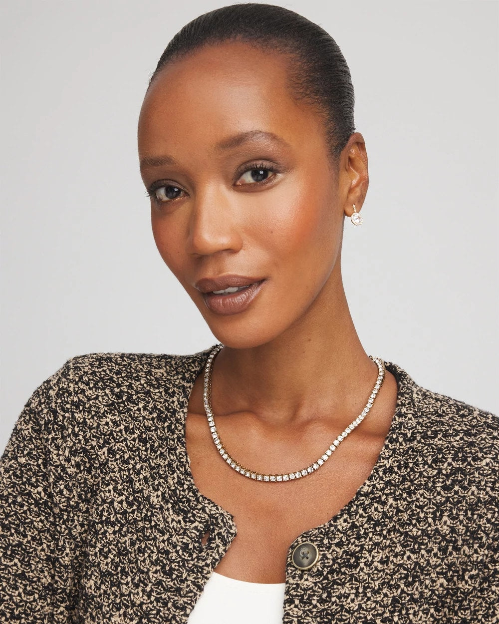 Chico's | Vintage Tennis Necklace/ Gold