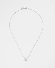Chico's | Silver Tone Drop Stone Necklace/ Silver