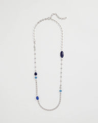 Chico's | Blue Accent Long Single Strand Necklace/ Blue