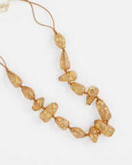 Chico's | Gold Foil Long Single Strand Necklace/ Neutral
