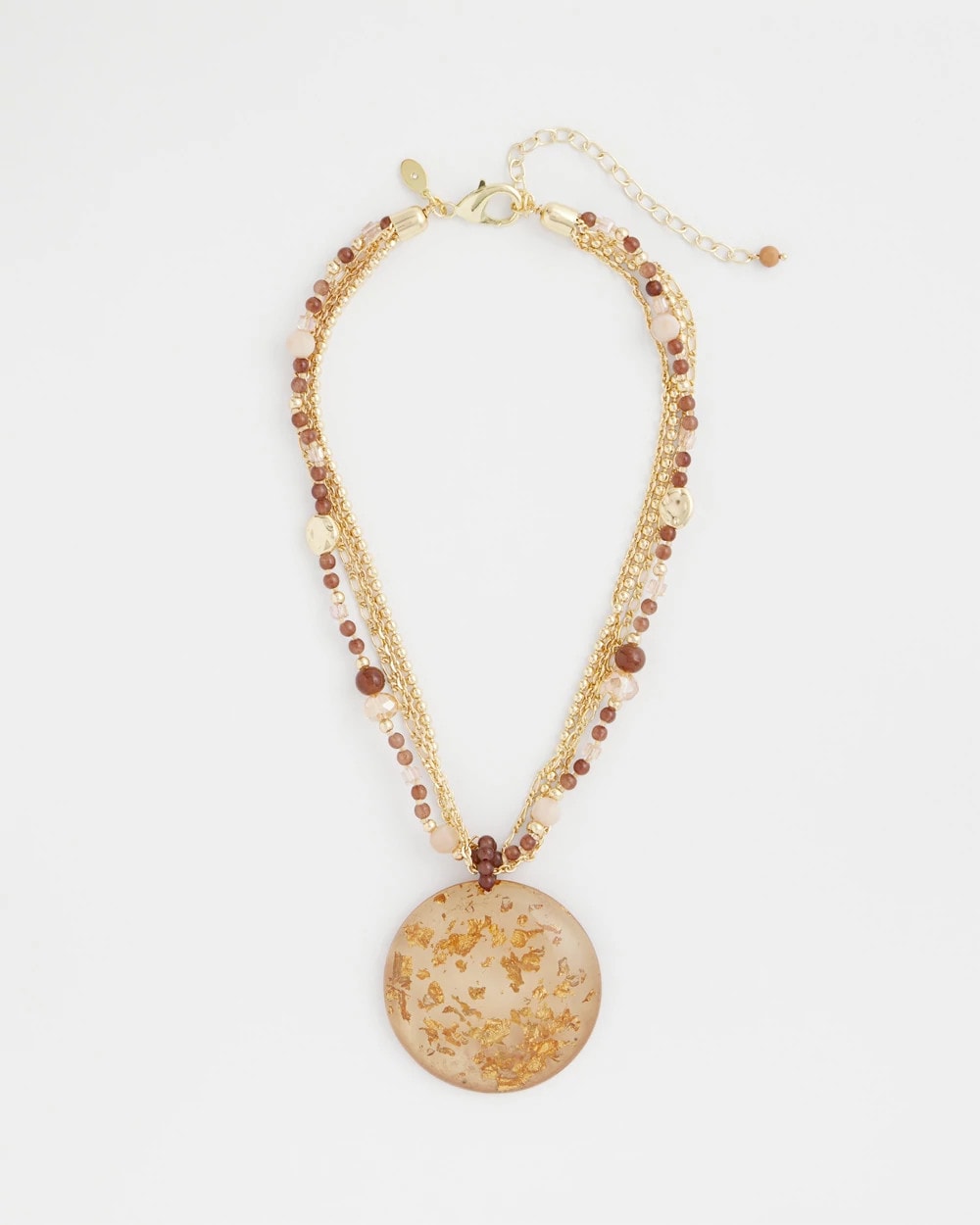 Chico's | Gold Foil Pendant Necklace/ Neutral