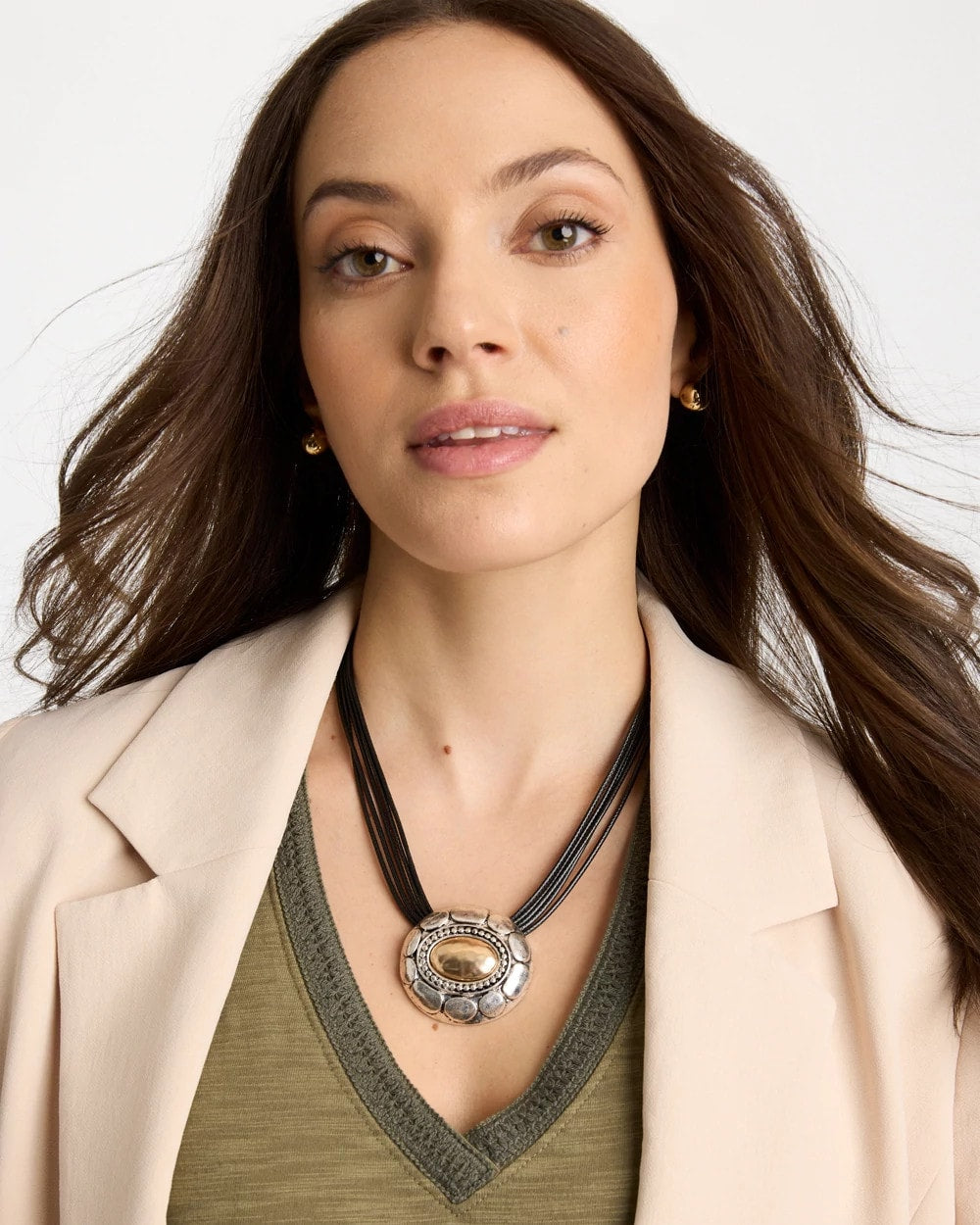 Chico's | Mixed Metal Pendant Necklace/ Mixed Metals