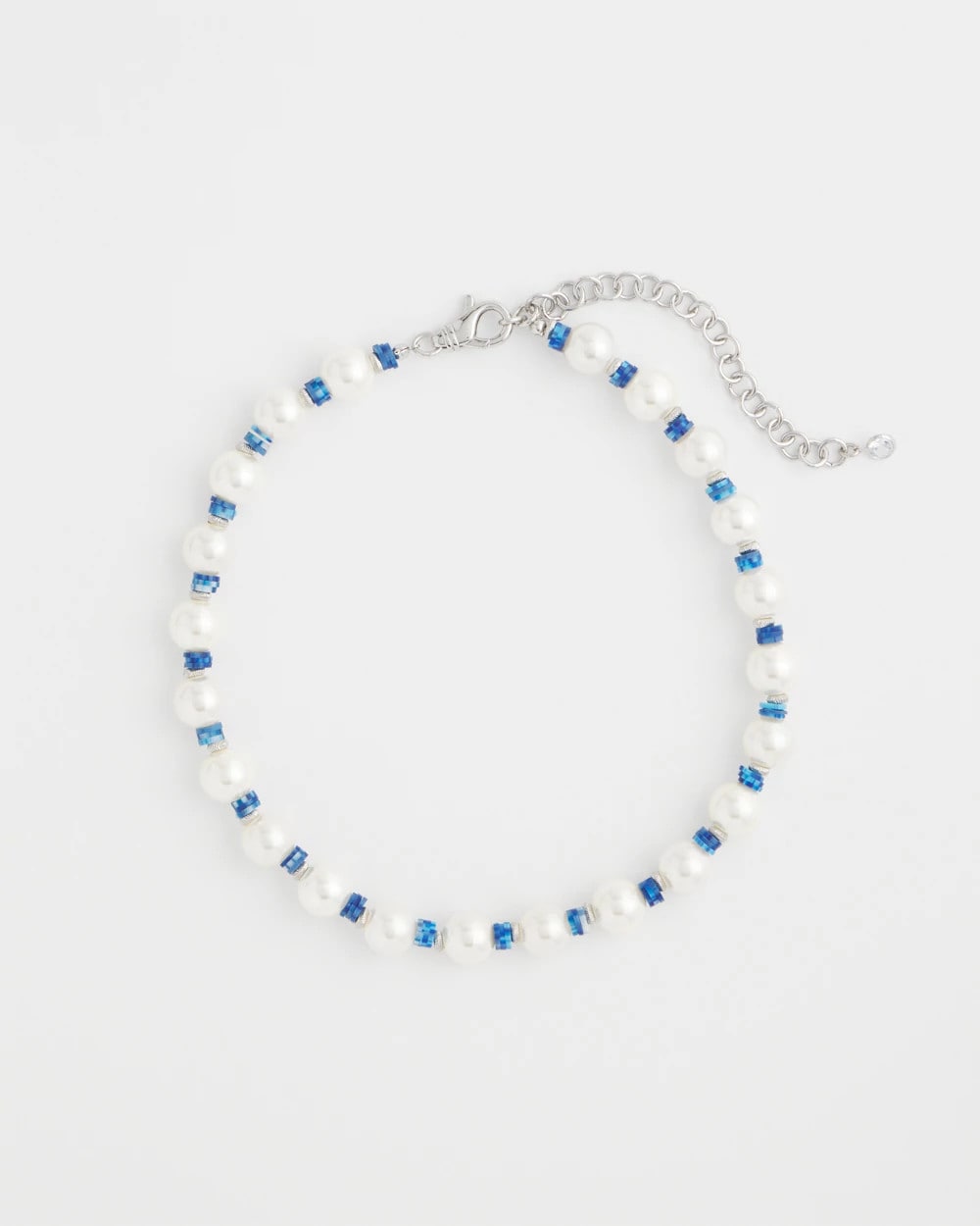Chico's | Short Pearl Blue Necklace/ Blue