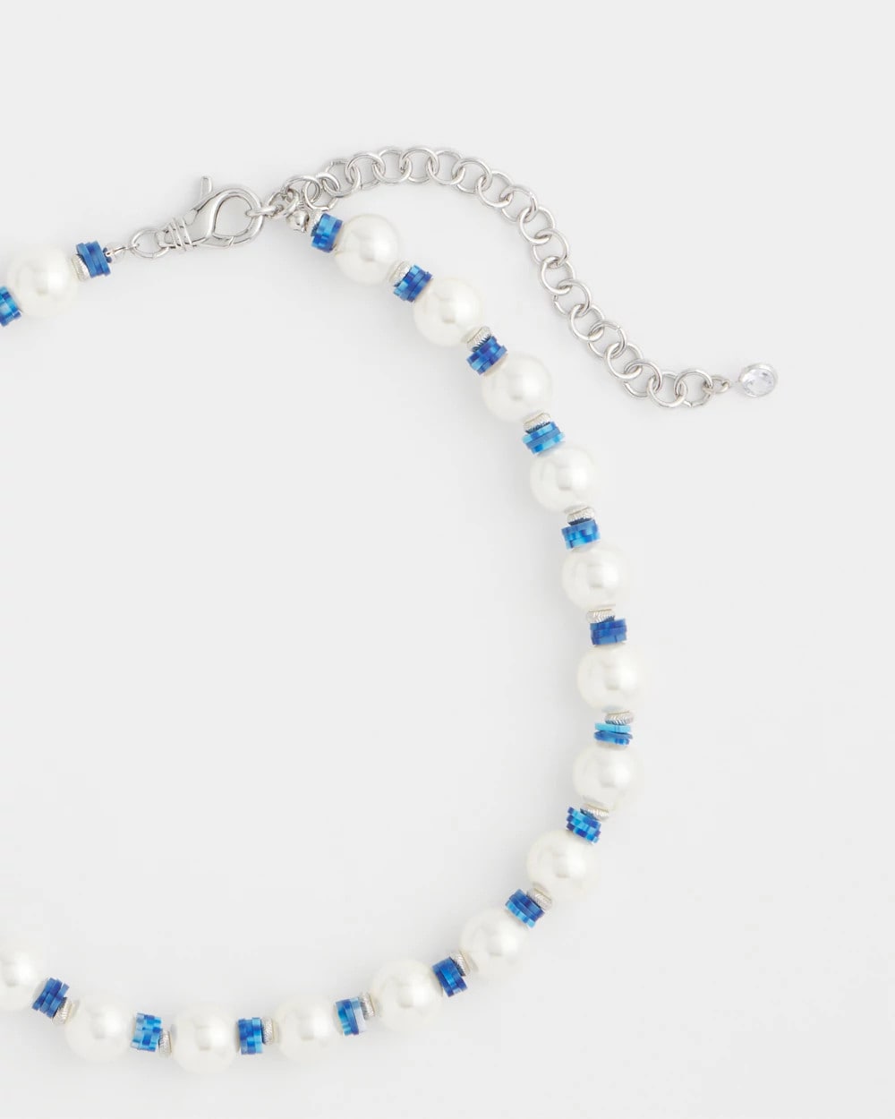 Chico's | Short Pearl Blue Necklace/ Blue