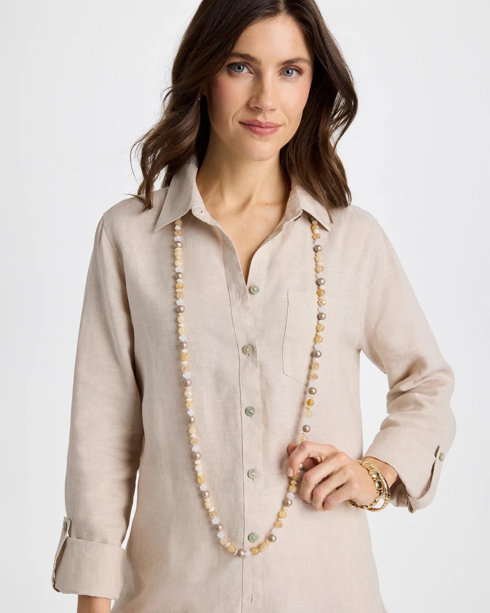 Chico's | Neutral Long Layering Necklace/ Neutral