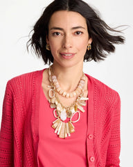 Chico's | Chico's Originals Neutral Stone Bib Necklace/ Neutral