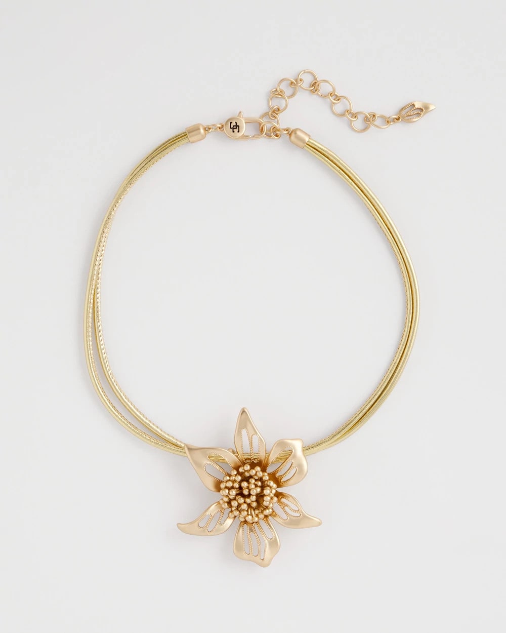 Chico's | Gold Flower Pendant Necklace/ Gold