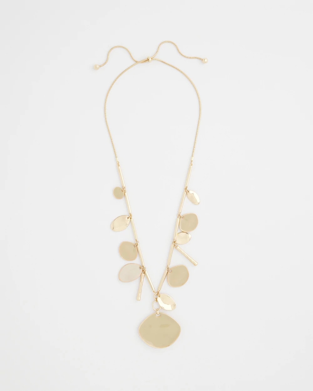 Chico's | Gold Long Single Strand Necklace/ Gold