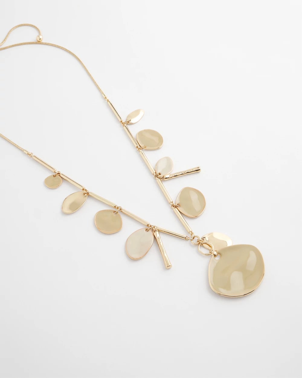 Chico's | Gold Long Single Strand Necklace/ Gold