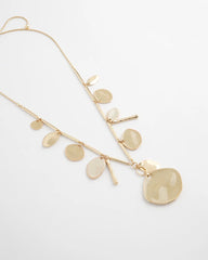 Chico's | Gold Long Single Strand Necklace/ Gold