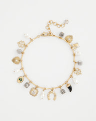 Chico's | Lucky Charm Short Necklace/ Gold