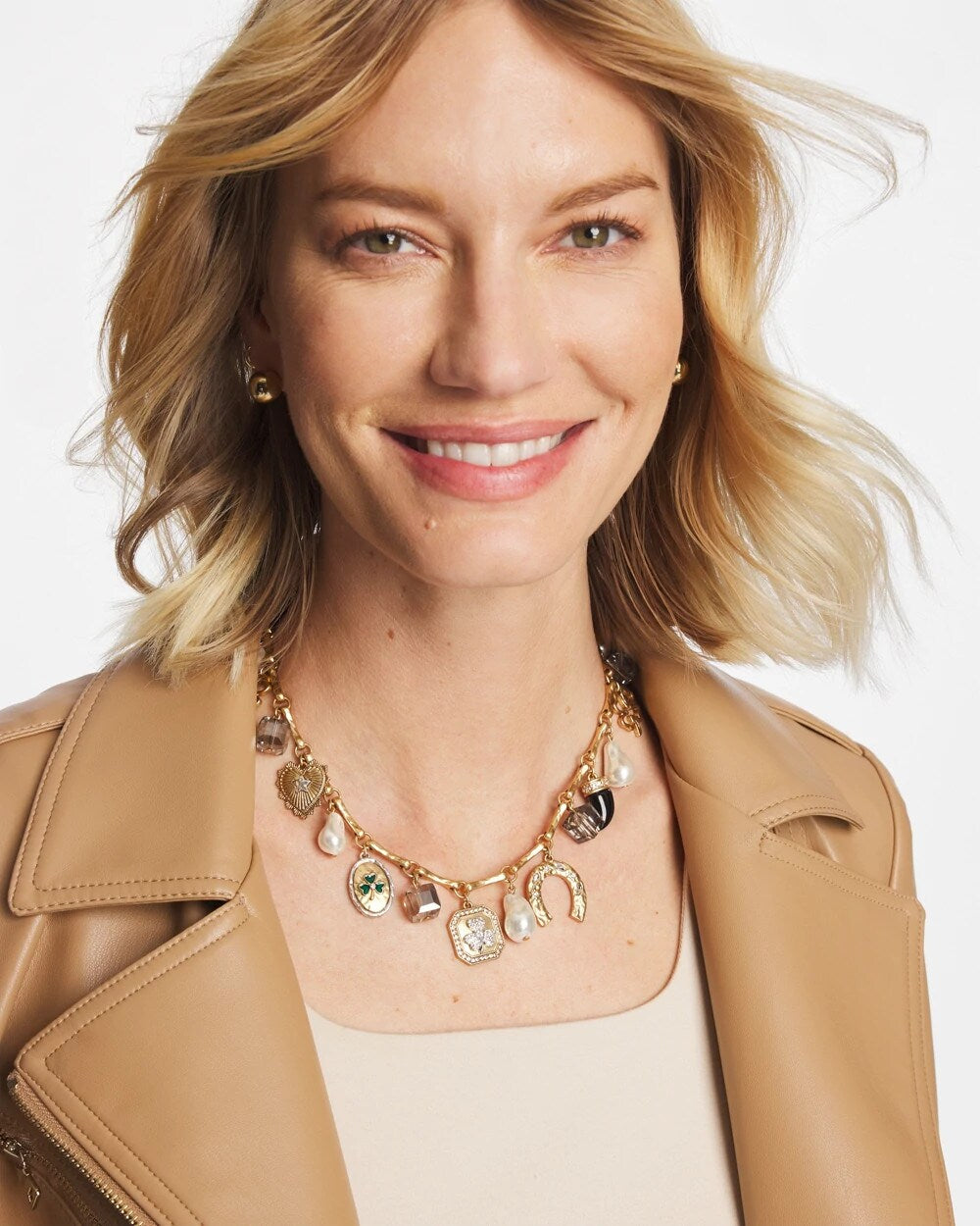 Chico's | Lucky Charm Short Necklace/ Gold