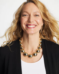 Chico's | Gold Pebble Collar Necklace/ Gold