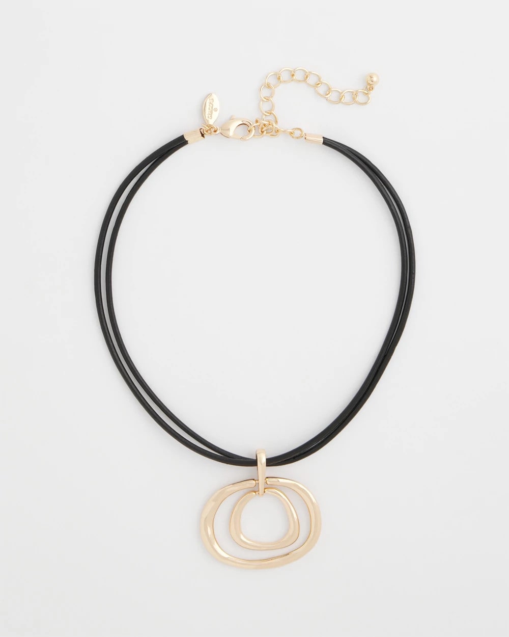 Chico's | Gold Tone Rings Pendant Necklace/ Gold