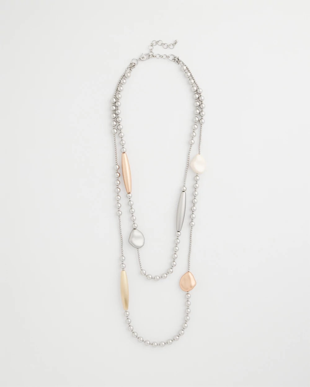 Chico's | Copper and Silver Double Strand Necklace/ Mixed Metals