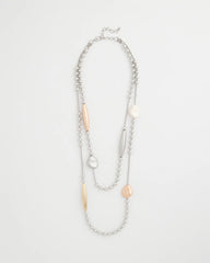 Chico's | Copper and Silver Double Strand Necklace/ Mixed Metals
