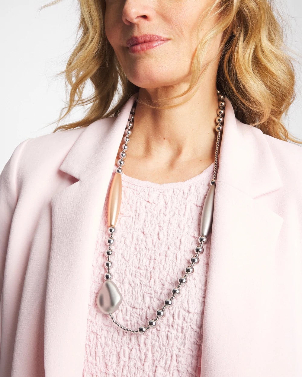 Chico's | Copper and Silver Double Strand Necklace/ Mixed Metals