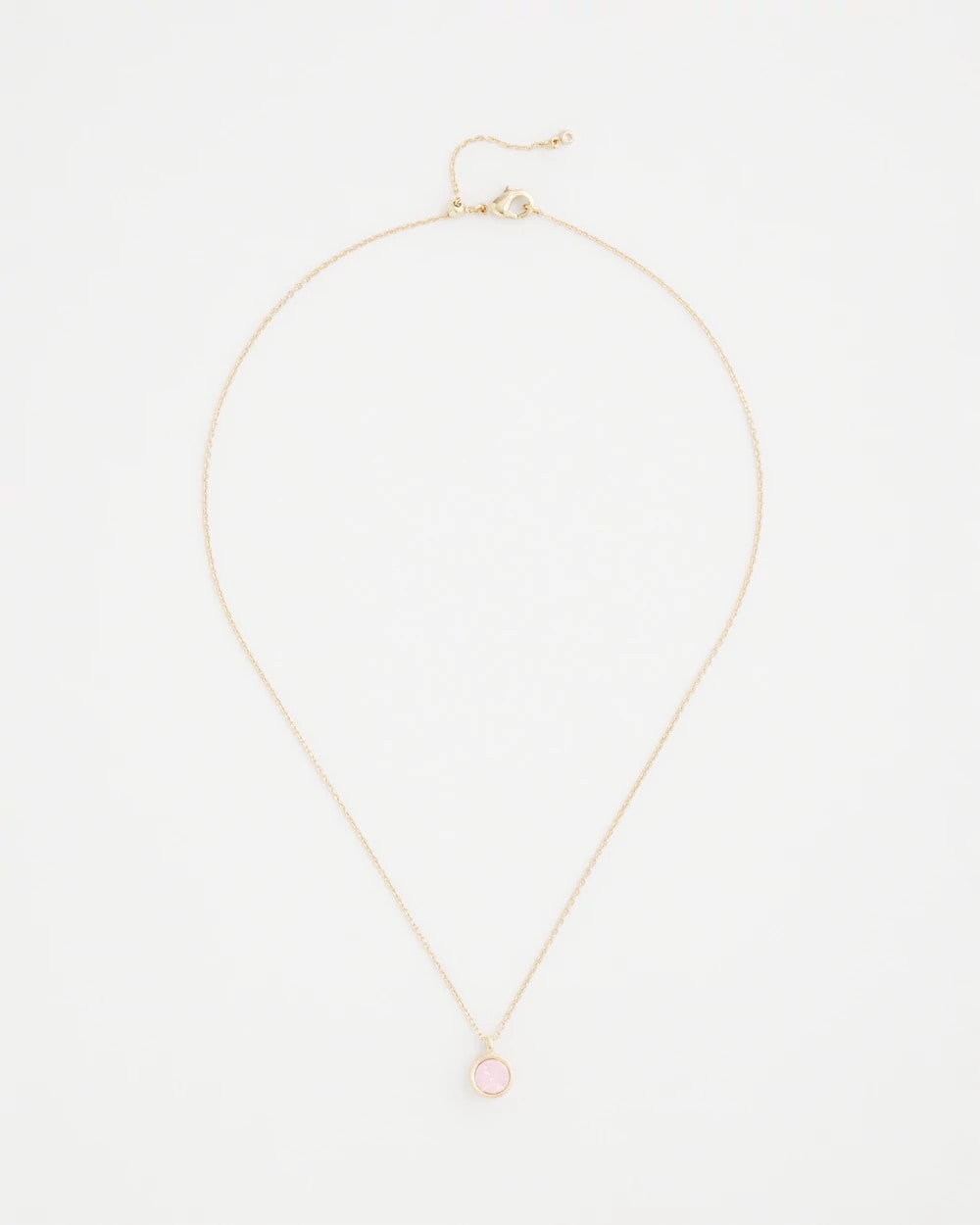 Chico's | Pink Fine Single Strand Necklace/ Pink