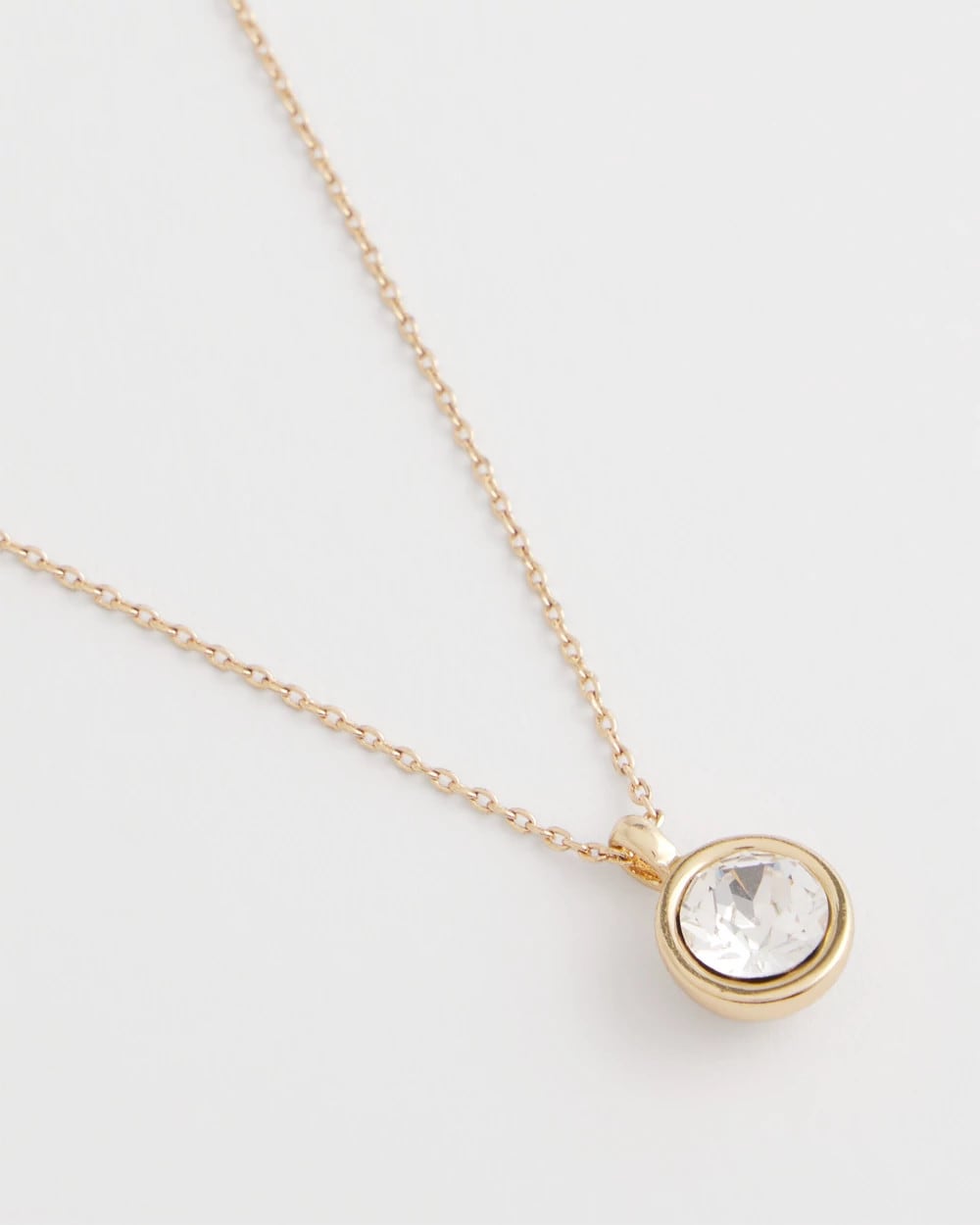 Chico's | Bezel Set Pendant Goldtone Necklace/ Gold