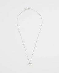 Chico's | Bezel Set Pendant Silvertone Necklace/ Silver