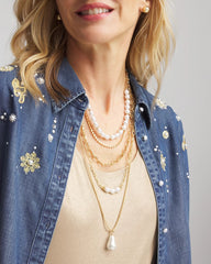 Chico's | Convertible Pearl Multistrand Necklace/ Pearl