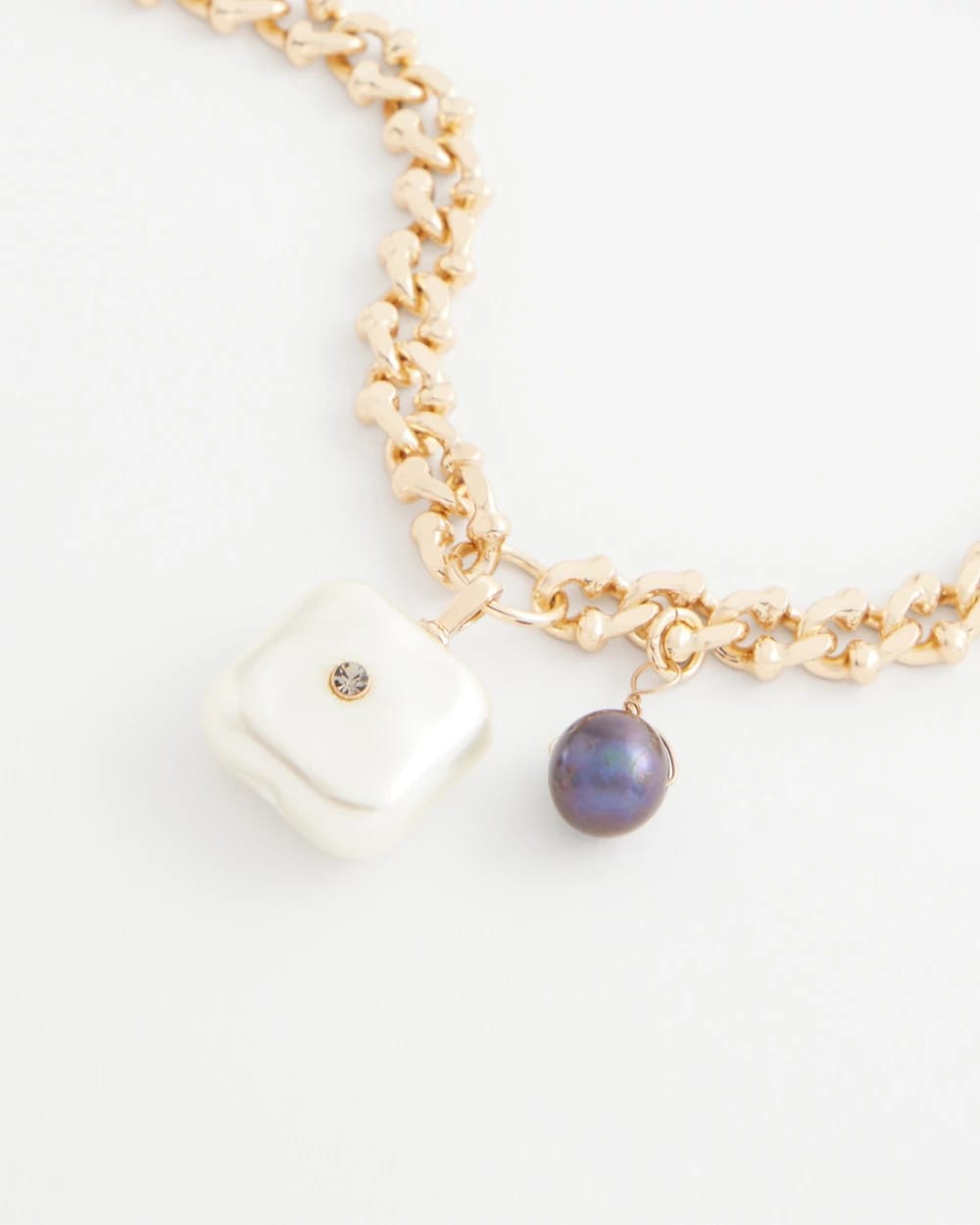 Chico's | Freshwater Pearl Pendant Necklace/ Gold