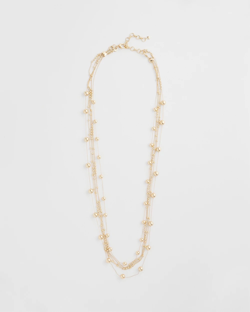 Chico's | Multistrand Beaded Goldtone Necklace/ Gold