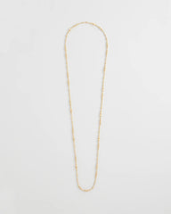 Chico's | Goldtone Long Beaded Necklace/ Gold