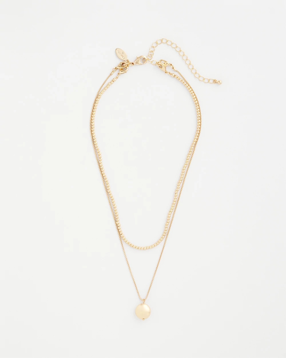 Chico's | Goldtone Convertible Pendant Necklace/ Gold