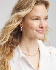 Chico's | Goldtone Convertible Pendant Necklace/ Gold
