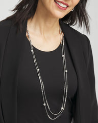 Chico's | Hexie Multi-Strand Necklace/ Silver