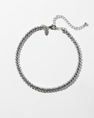 Chico's | Silver Tone Twist Collar Necklace/ Silver