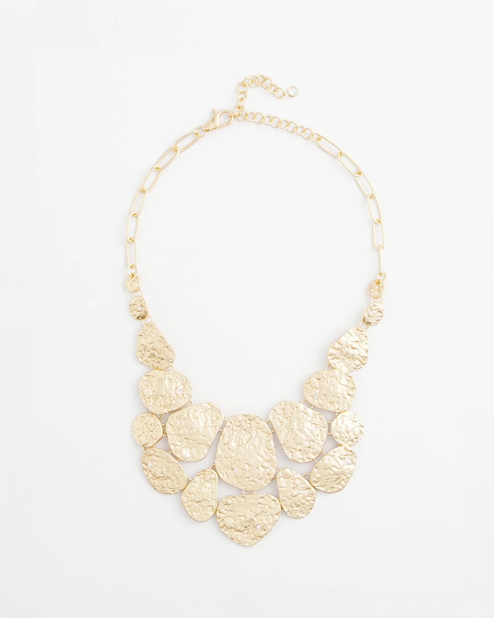 Chico's | Molten Goldtone Bib Necklace/ Gold