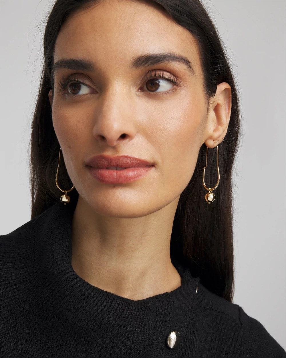 Chico's | Gold Bead Threader Earrings/ Gold