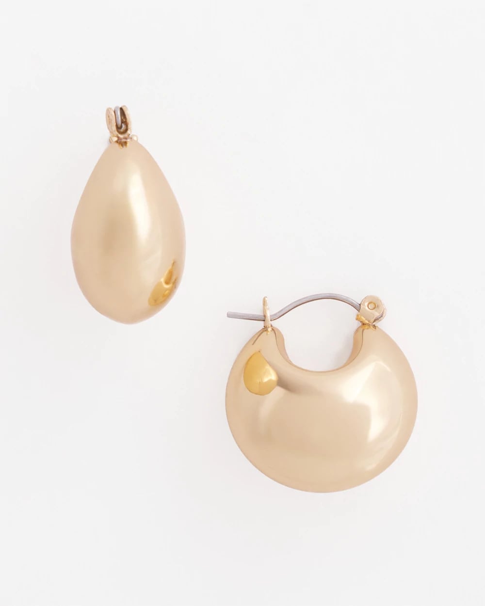 Chico's | No Droop® Gold-Tone Huggie Hoop Earrings/ Gold