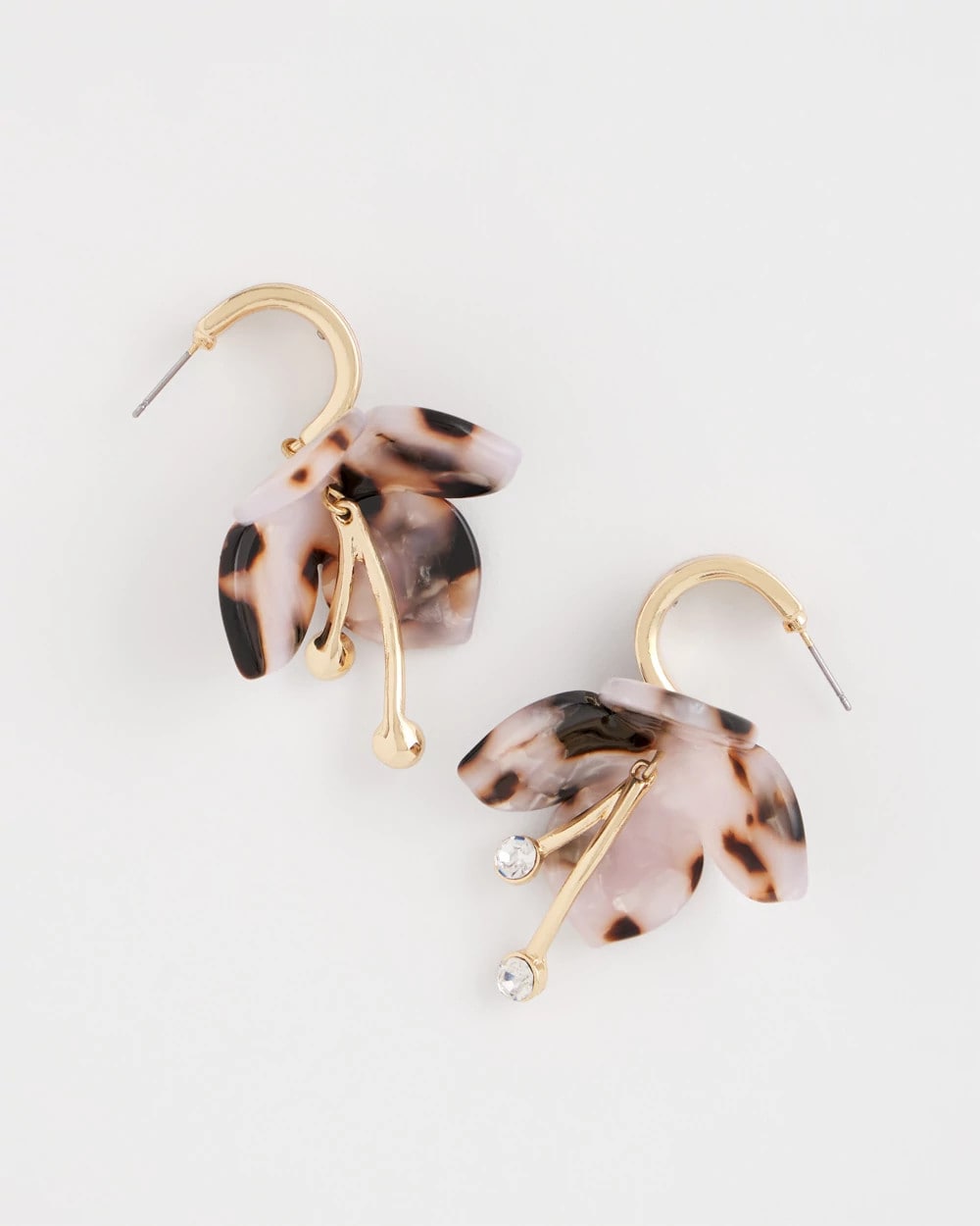 Chico's | Tortoise Spider Lily Drop Earrings/ Neutral