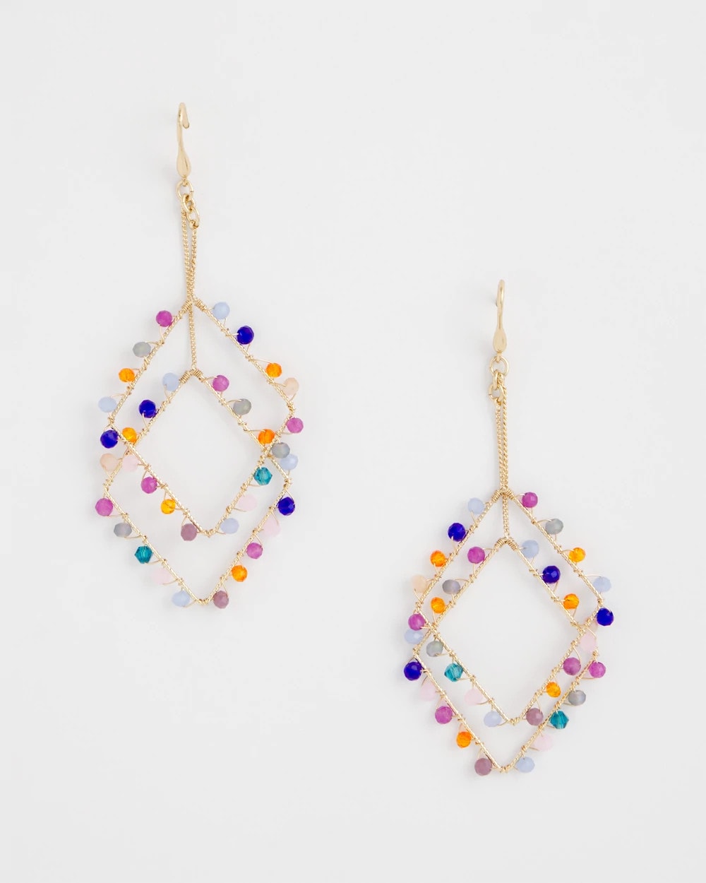 Chico's | Diamond Shaped Linear Earrings/ Multi