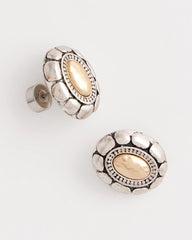 Chico's | Mixed Metal Stud Earrings/ Turquoise