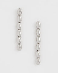 Chico's | Silver Linear Bead Earrings/ Silver