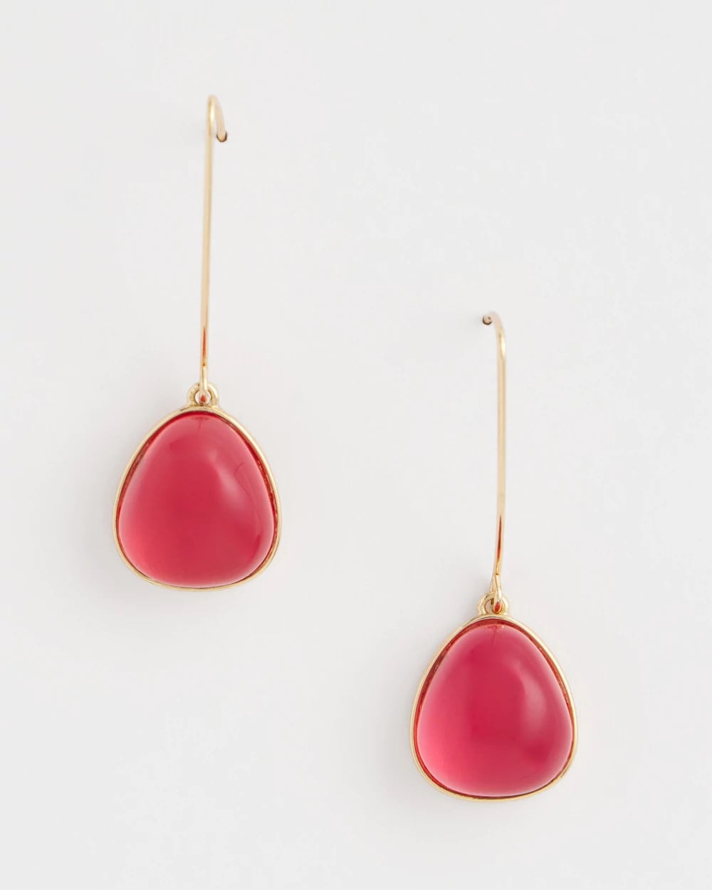 Chico's | Pink Teardrop Threader Earrings/ Pink